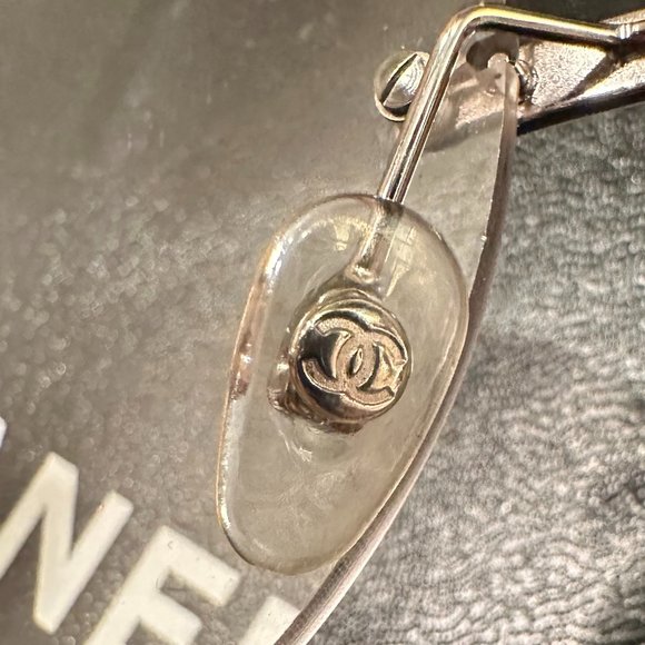 Chanel Double CC Rare, Vintage Silver Sunglasses RImless - Picture 9 of 10